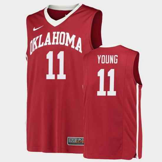 Men Oklahoma Sooners Trae Young College Basketball Red Replica Jersey